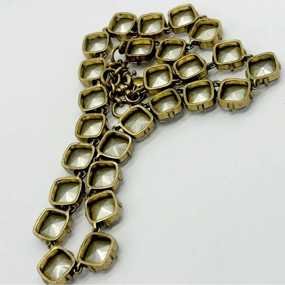 J. Crew Square Crystal Necklace